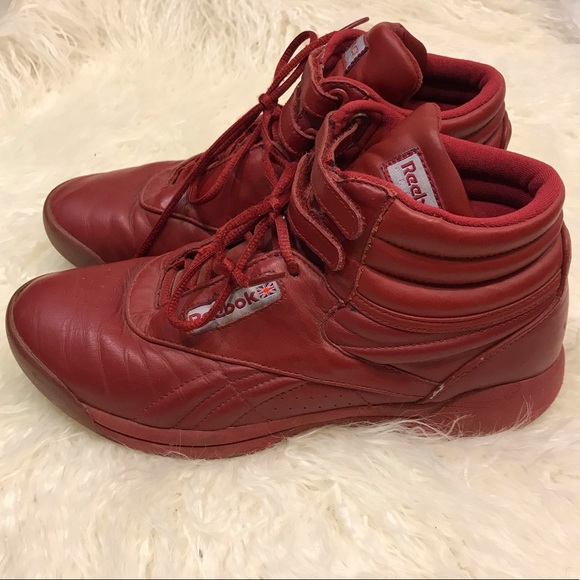 reebok aerobic high top sneakers